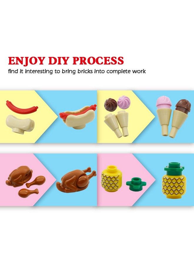 City Food Accessories Building Block Friends Animals Bricks, People House Kitchen Farm Restaurant Moc Pieces Parts, Classic Party Favors Toys For Boys Girls