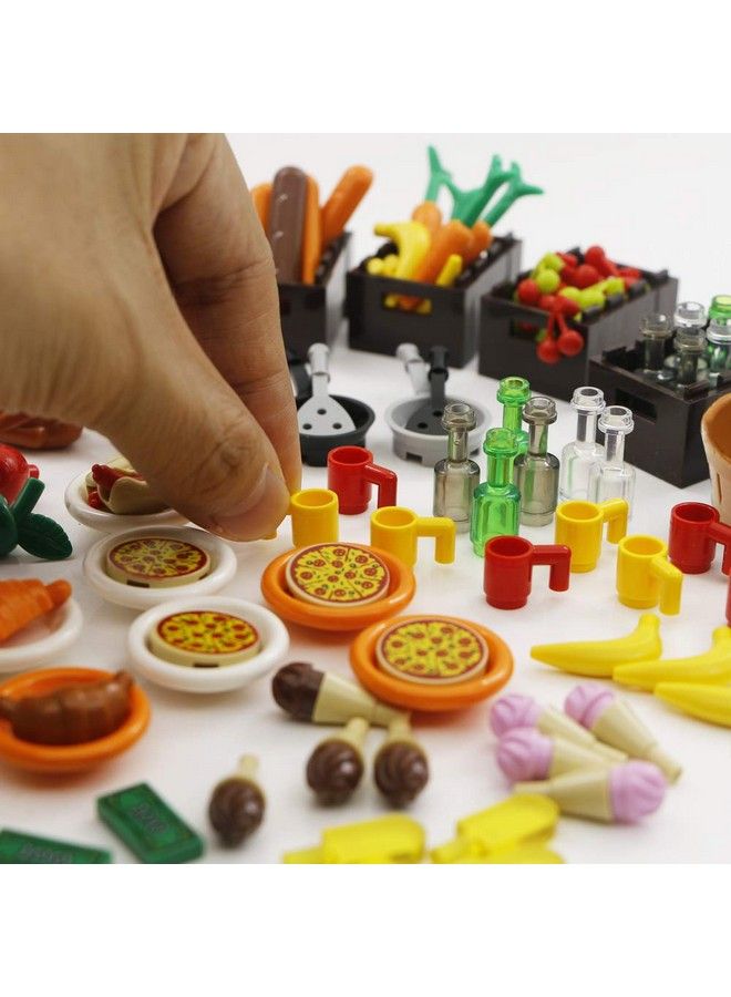 City Food Accessories Building Block Friends Animals Bricks, People House Kitchen Farm Restaurant Moc Pieces Parts, Classic Party Favors Toys For Boys Girls