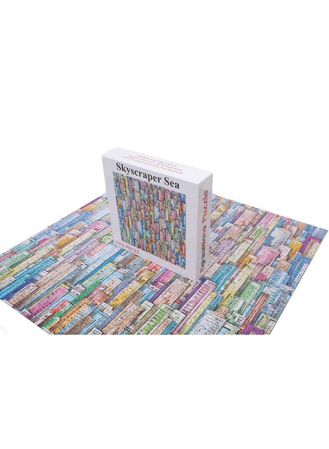 Puzzleskyscraper Sea1000 Pieces Sketch Colorful Buildings Jigsaw Puzzles