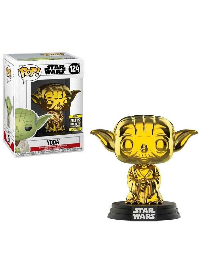 Pop! Funko Gold Yoda Galactic Convention Exclusive 124 Star Wars