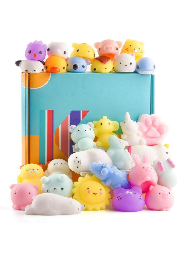 30 Pcs Squeeze Animal Toys Cute Cat Panda Unicorn Squishies Easter Egg Fillers Mini Soft Squeeze Stress Relief Toys Birthday Party Favors Goodie Bag Stuffers For Kids