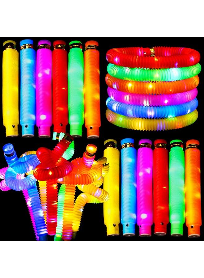 30 Pcs Light Up Fidget Tubes Sensory Toys For Kids, Glow In The Dark Party Supplies Light Up Fidget Tubes Toddler Toy For Birthday Party Supplies Stocking Stuffer