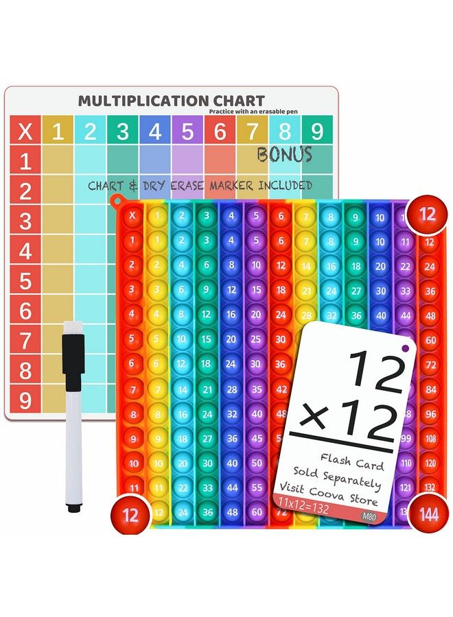 Multiplication Game Big Multiplication Chart Math Fidget Toys Learning Games Math Toysmultiplication Pop W It 12X12 Math Manipulatives Multiplication Machine Times Table