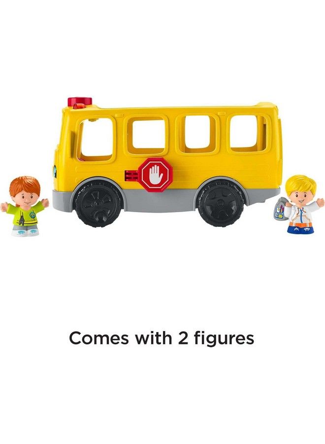 Little People School Bus Toy With Lights Sounds And 2 Figures For Toddler Pretend Play, Frustrationfree Packaging