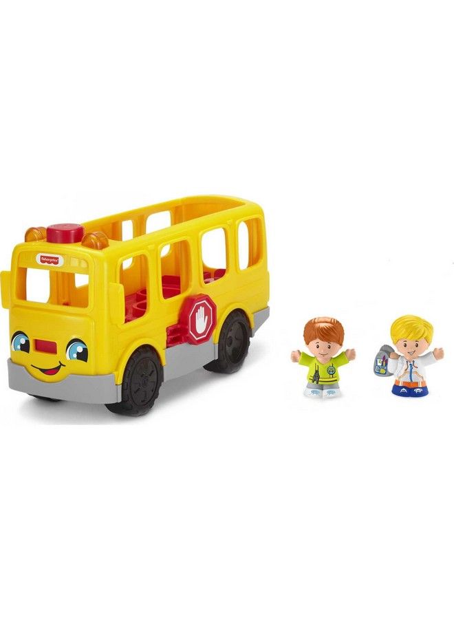 Little People School Bus Toy With Lights Sounds And 2 Figures For Toddler Pretend Play, Frustrationfree Packaging