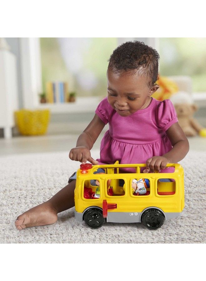 Little People School Bus Toy With Lights Sounds And 2 Figures For Toddler Pretend Play, Frustrationfree Packaging