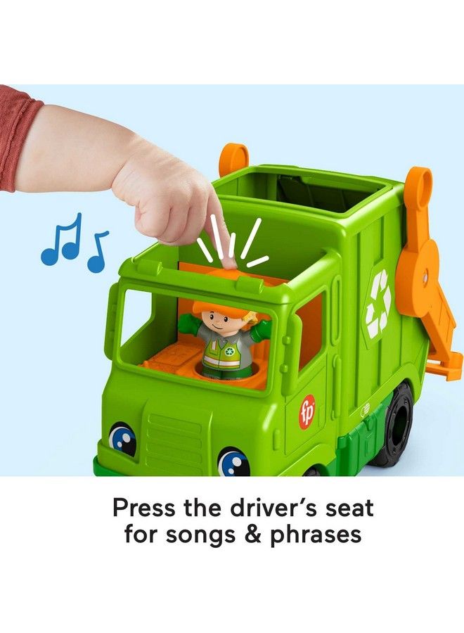 Little People Musical Toddler Toy Recycling Truck Garbage Vehicle With Figure For Pretend Play Ages 1+ Years