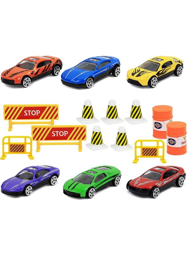 Click N’ Play Truck Transport Carrier Toy For Boys And Girls, 15 Piece Hauler Truck With Cars, Road Signs, & More, Includes 28 Car Slots Great Gift For Toddlers & Kids Age 3+, Black