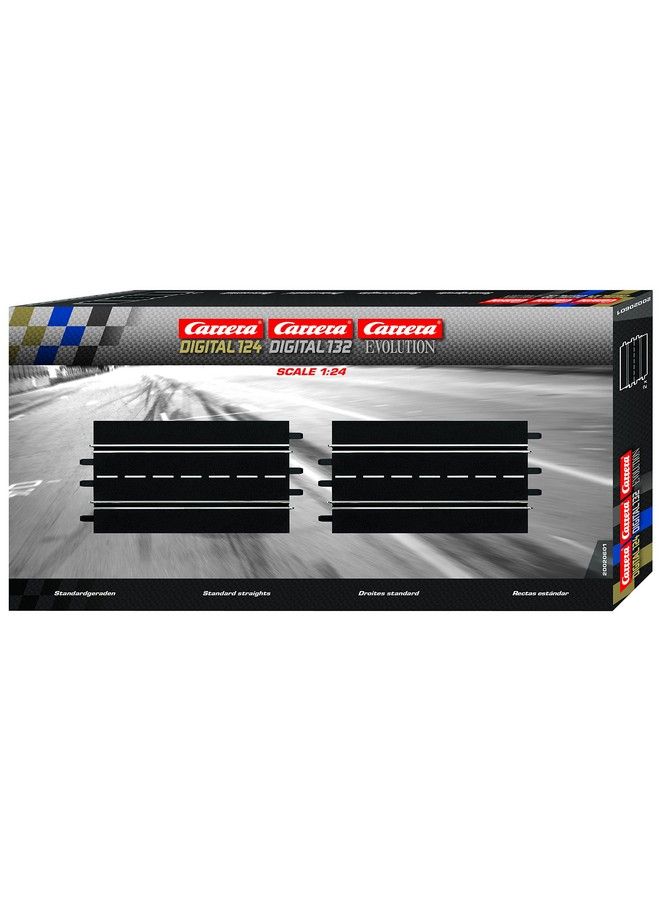 20601 2Pack Of 13.58In. Straights Add On Expansion Accessory Pack Set Compatible With Evolution, Digital 132, And Digital 124 Slot Car Tracks