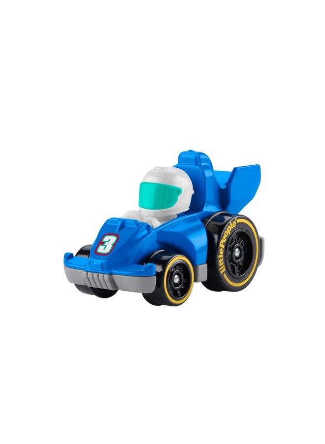 Little People Wheelies Race Car Gmj21 ~ Blue #3 Grand Prix Racer