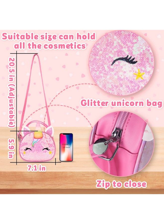 25 Pcs Kids Makeup Kit For Girl, Washable Real Make Up Play Set With Unicorn Cosmetic Bag, Pretend Beauty Set Princess Dress Up Girls Toys For 3 4 5 6 7 8 9 10+ Kids Birthday