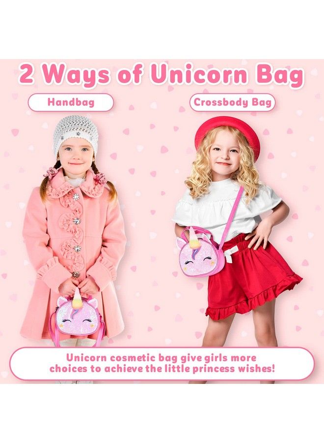 25 Pcs Kids Makeup Kit For Girl, Washable Real Make Up Play Set With Unicorn Cosmetic Bag, Pretend Beauty Set Princess Dress Up Girls Toys For 3 4 5 6 7 8 9 10+ Kids Birthday