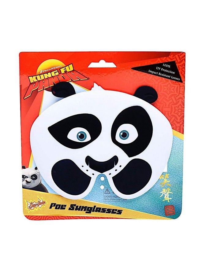 Officially Licensed Kung Fu Panda Po Character Sunglasses, Costume Party Favor Shades Uv400, One Size, Model Number: Sg3647 Black, White