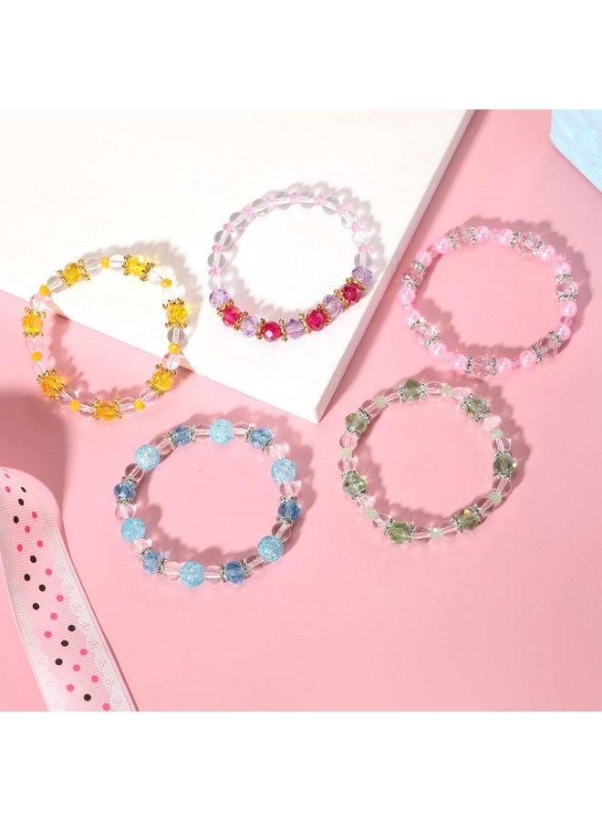 Beads Bracelets For Kids, Girls Friendship Charm Bracelet, Crystal Beads, 10 Pc, Party Favor