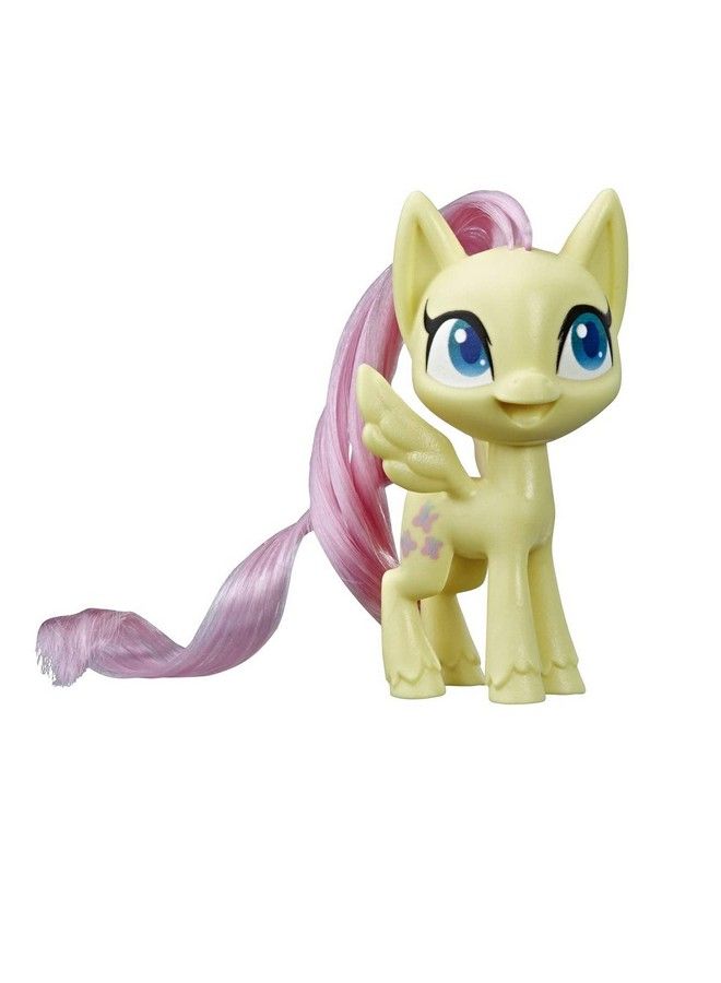 Fluttershy Potion Pony Figure 3Inch Yellow Pony Toy With Brushable Hair, Comb, And 4 Surprise Accessories