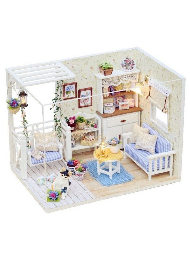 Dollhouse Miniature Diy House Kit Creative Room With Furniture For Romantic Artwork Gift(Kitten Diary)
