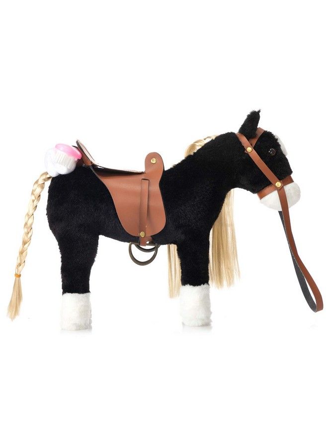 Stuffed Animal Horse Pretty Plush Toy Pretend Play Horse 11 Inches Black