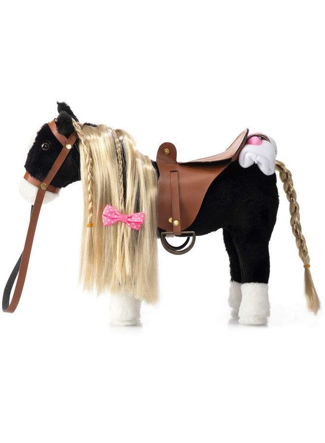 Stuffed Animal Horse Pretty Plush Toy Pretend Play Horse 11 Inches Black