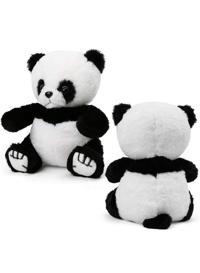 Panda Stuffed Animals, 8 Black Panda Plush, Stuffed Panda Bear, Cute Plushies For Kids, Gift For Toddlers Birthday, Easter, Party Favors