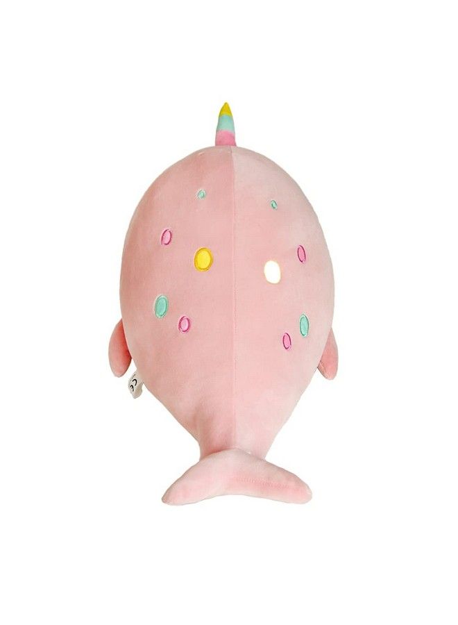 22 Inches Very Soft Whale Plush Pillow Stuffed Marine Animal Narwhal Cetacean Toy Pink
