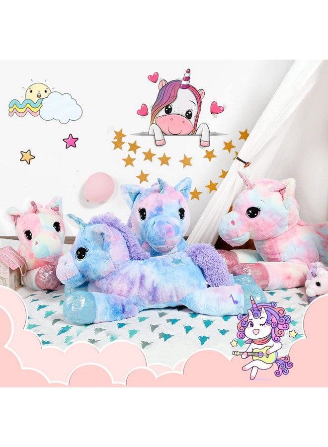 Large Unicorn Stuffed Animal Soft Unicorn Plush Toy Stuffed Unicorn Pillow Gifts For Girls (Pink, 31.6Inch)