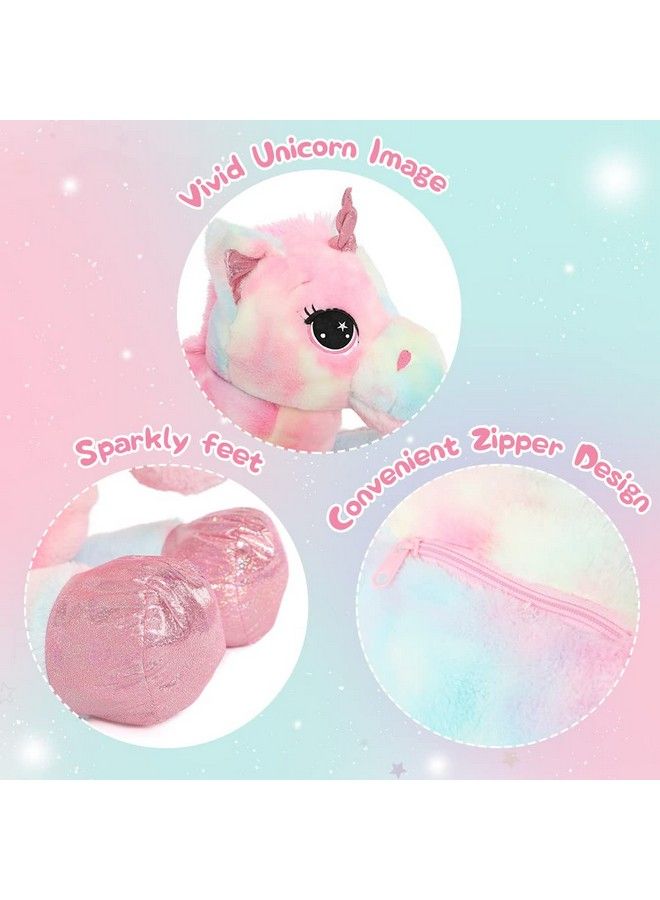 Large Unicorn Stuffed Animal Soft Unicorn Plush Toy Stuffed Unicorn Pillow Gifts For Girls (Pink, 31.6Inch)