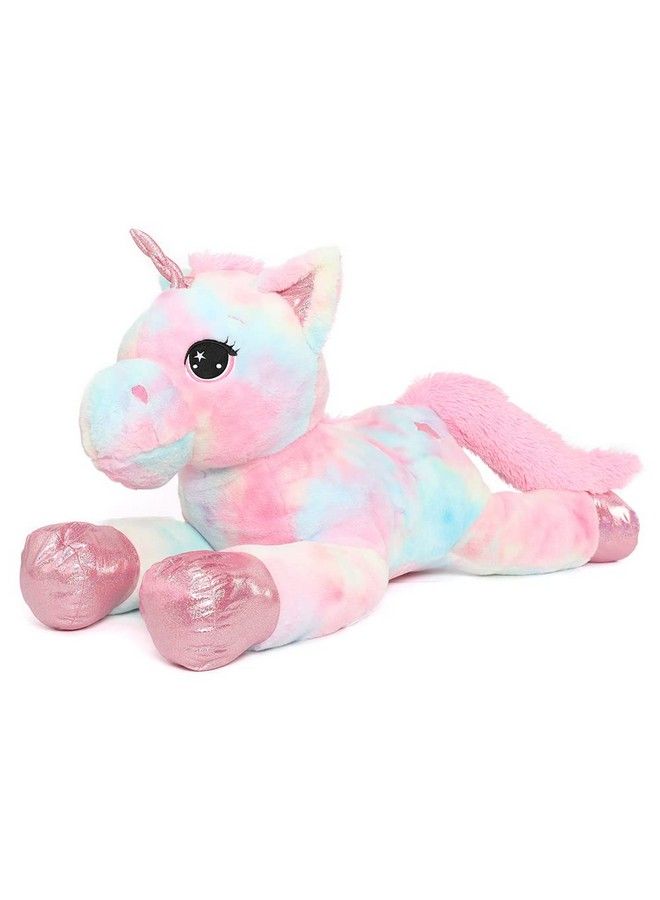 Large Unicorn Stuffed Animal Soft Unicorn Plush Toy Stuffed Unicorn Pillow Gifts For Girls (Pink, 31.6Inch)