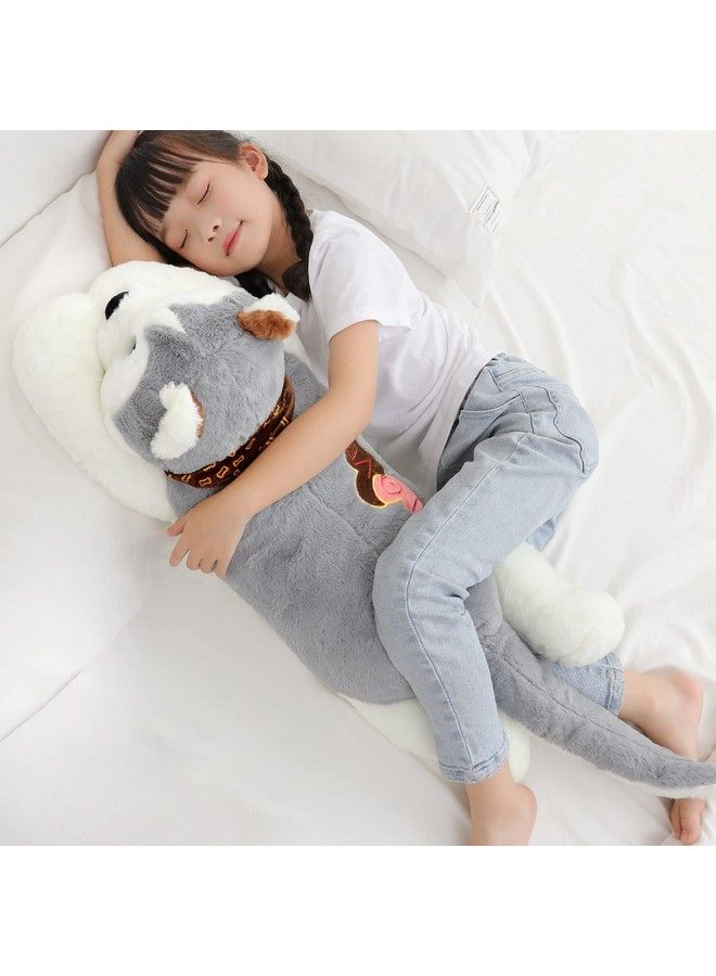 31.5 Inch Dog Stuffed Animals, Cuddly Siberian Husky Dog Plush Toys Puppy, Soft Plushies Large Kawaii Pillow, Big Plush Toy, Christmas, Birthday Party, For Kids, Pets,Girls