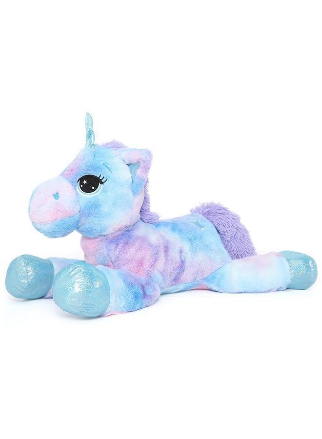 Big Unicorn Stuffed Animal Soft Unicorn Plush Pillow Stuffed Unicorn Toy Gift For Girls(Blue,31.6 Inch)