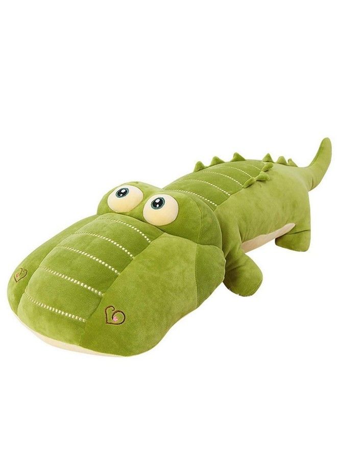 26 Inch Crocodile Stuffed Animal Plush Toy Adorable Alligator Animals Stuffed Giant Children Pillow Cushion Super Soft Cuddly Dolls For Kids Boys Girls Gifts, Green, 65Cm