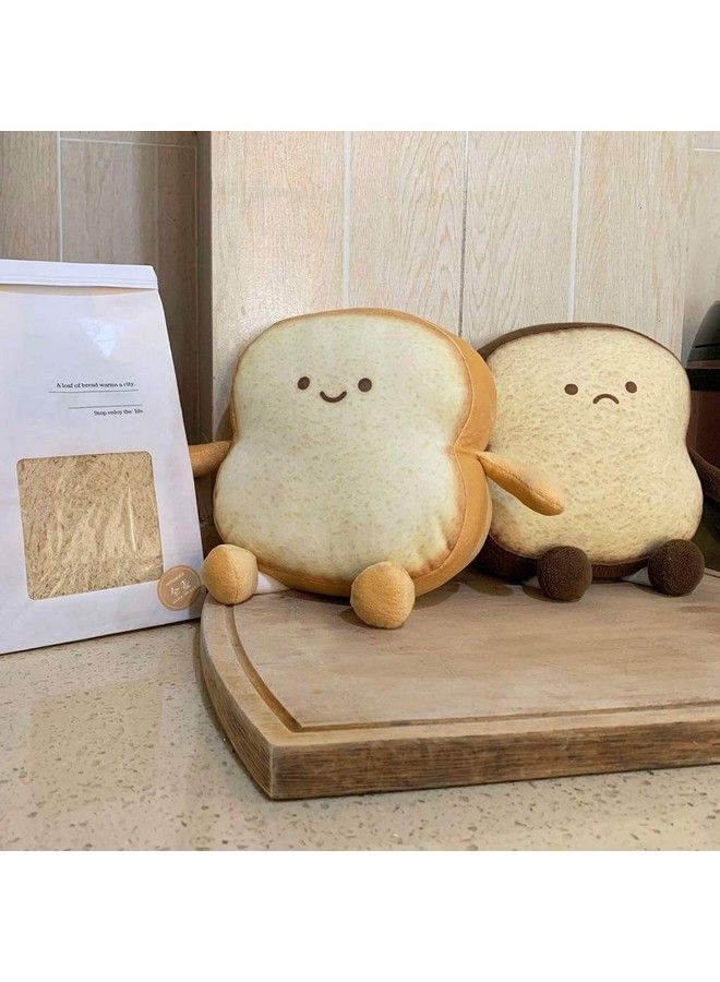 Toast Bread Pillow Funny Food Plush Toy Pillows Small Cute Stuffed Plush Toast Sofa Pillow (Toast Bread,Golden)