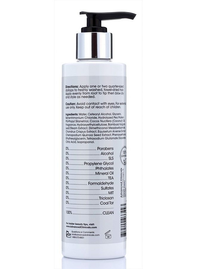 10-in-1 Anti-Frizz Hydrating Heat Protectant Hair Cream Coconut & Bamboo Strengthen, Detangle & Smooth Dry, Damaged Hair DEA, Paraben, Sulfate-Free, Color Safe, 7.5 Fl Oz