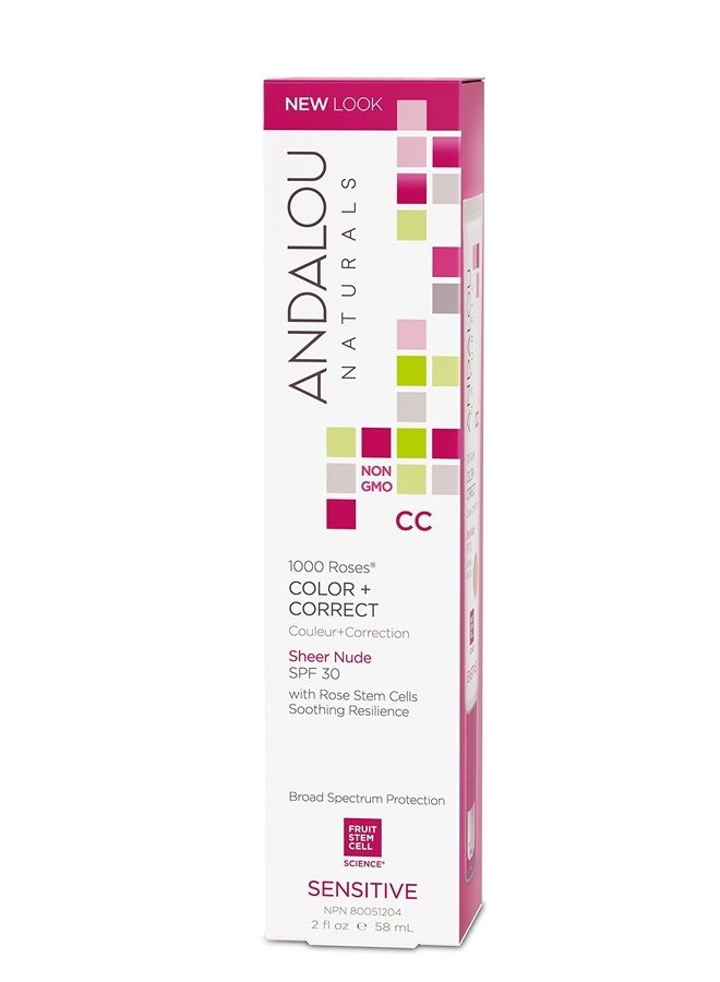 1000 Roses CC Color + Correct with SPF 30 Ounces, Sheer Beige, Rose, 2 Fl Oz