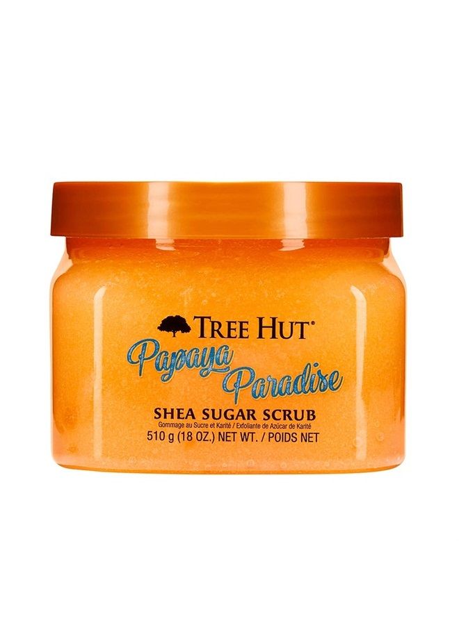 Papaya Paradise Shea Sugar Scrub | Exfoliating Body Scrub Removes Dead, Dry Skin for a Soft & Hydrated Feel | Nourishing Essential Body Care | 18 fl oz.