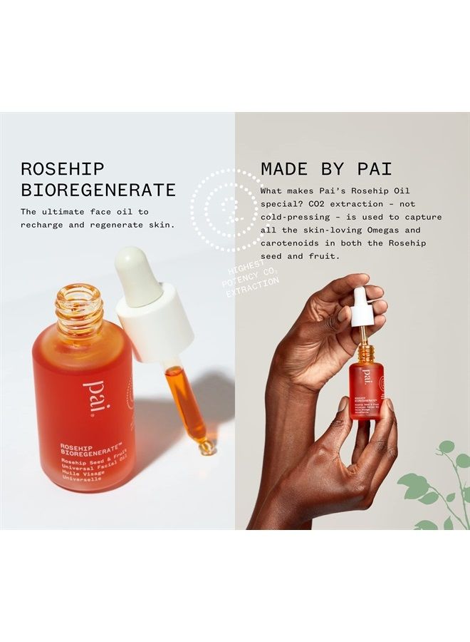Organic Rosehip BioRegenerate Universal Facial Oil | Natural, Vegan, Sensitive Skincare (0.34 fl oz | 10 mL)