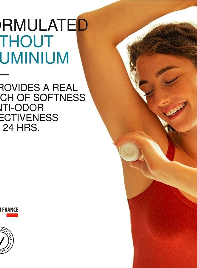 URIAGE Aluminum-Free Deodorant 24hr 1.7 fl.oz. | Gentle Roll-On Protection for Excessive Armpit Sweat | Men and Women | Combats Odor and Provides a Fresh, Clean Feeling for 24hr