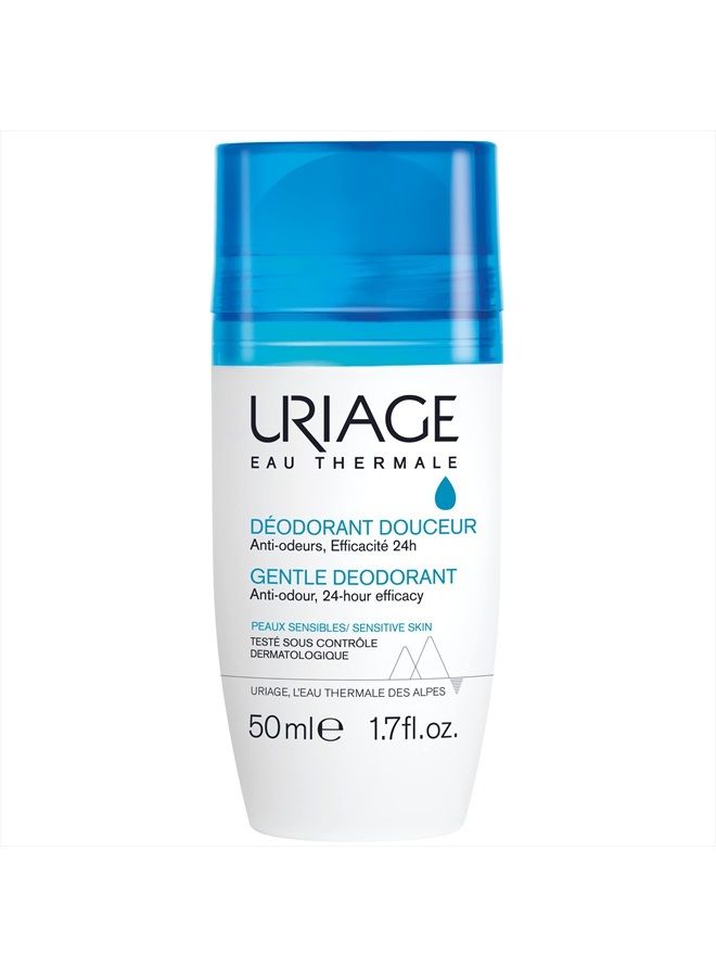 URIAGE Aluminum-Free Deodorant 24hr 1.7 fl.oz. | Gentle Roll-On Protection for Excessive Armpit Sweat | Men and Women | Combats Odor and Provides a Fresh, Clean Feeling for 24hr