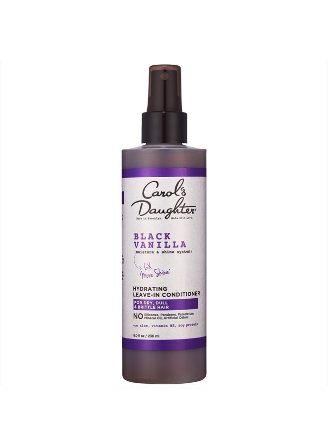 Black Vanilla Moisturizing Leave In Conditioner Spray - Made with Castor and Rosemary Oil, 8 fl oz