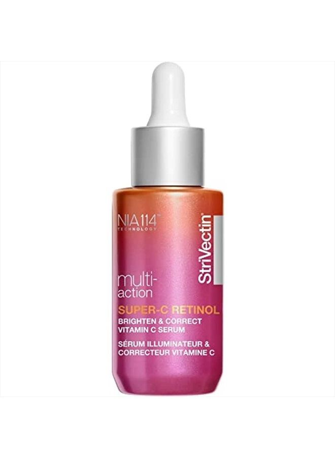 Multi-Action Super-C Retinol Brighten & Correct Vitamin C Face Serum with Acerola Cherry Extract, 1 Fl Oz