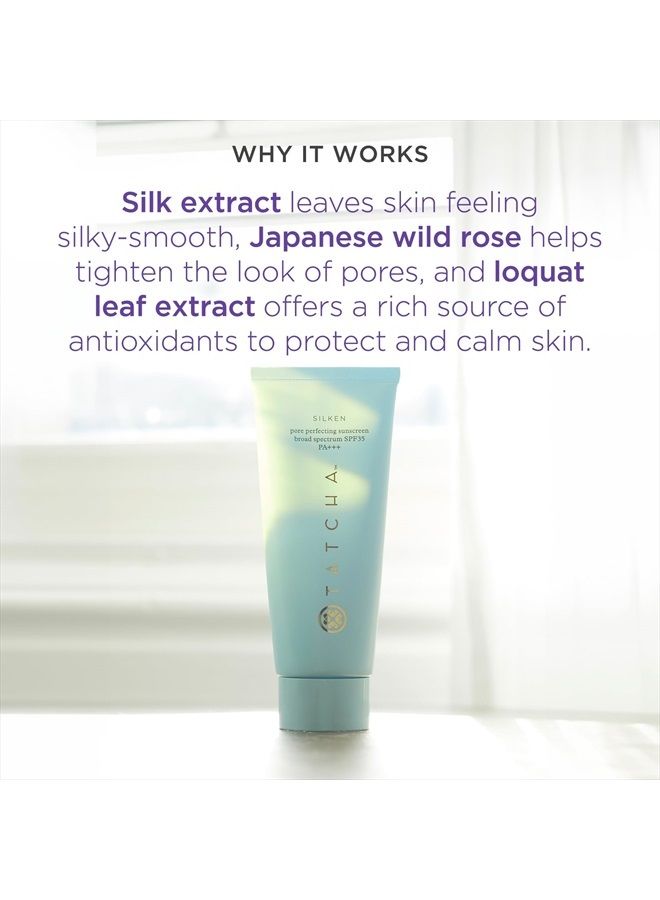 Tatcha Silken Pore Perfecting Sunscreen SPF 35 | Lightweight Sunscreen with Matte Finish and UVA/UVB Protection, 60 ml | 2 oz
