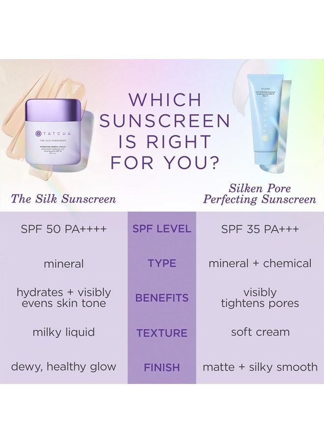 Tatcha Silken Pore Perfecting Sunscreen SPF 35 | Lightweight Sunscreen with Matte Finish and UVA/UVB Protection, 60 ml | 2 oz