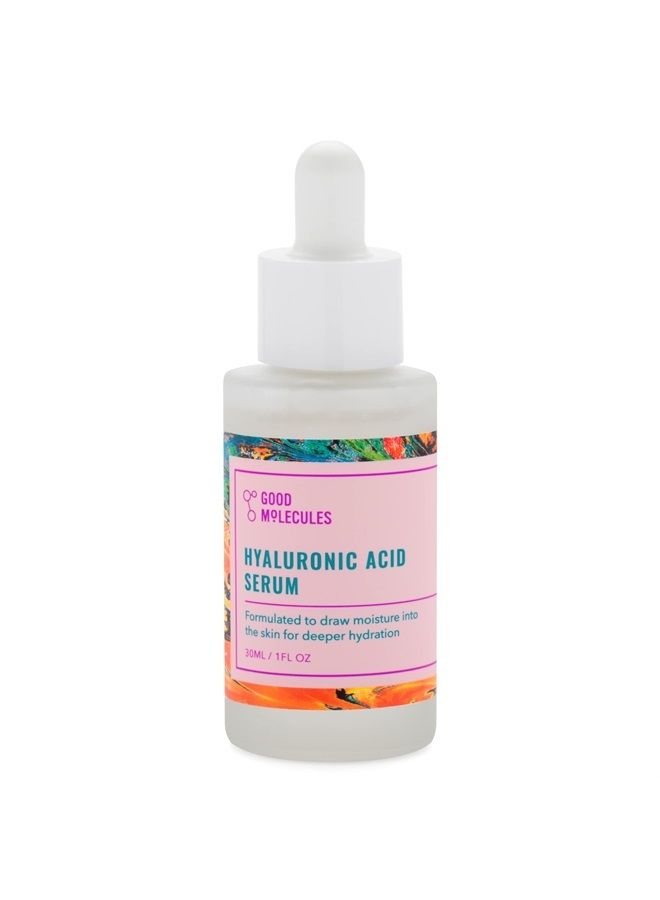 Hyaluronic Acid Serum 30ml/1oz - Deep Hydration for Dry Skin, Non-greasy Formula to Moisturize, Plump, Firm, and Smooth for Youthful Skin - 10% HA, Water-Based, Fragrance-Free, Cruelty-
