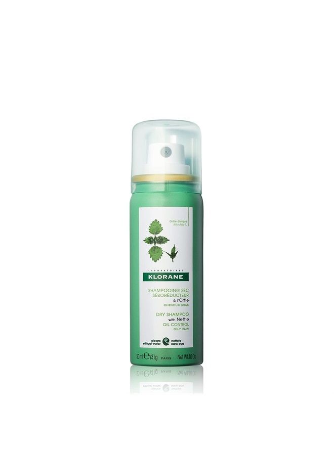 Dry Shampoo with Nettle for Oily Hair and Scalp, Regulates Oil Production, Paraben & Sulfate-Free, Travel Size, 1 oz.