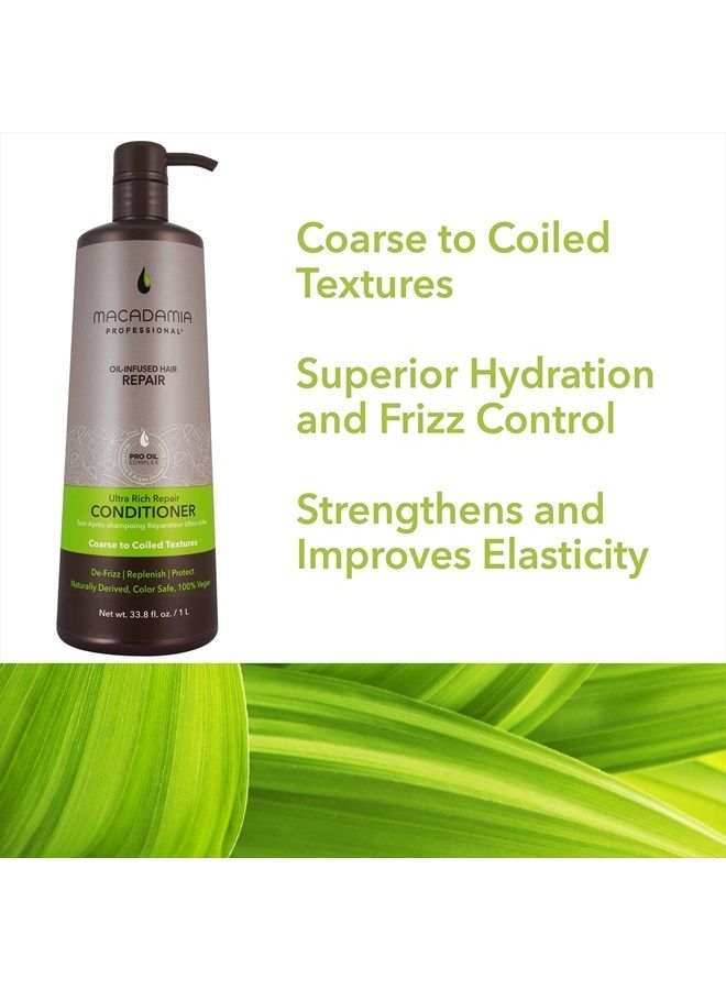 Hair Care Sulfate Paraben Free Natural Organic CrueltyFree Vegan Hair Products Ultra Rich Moisture Hair Conditioner, Green, 33.8 Fl Oz