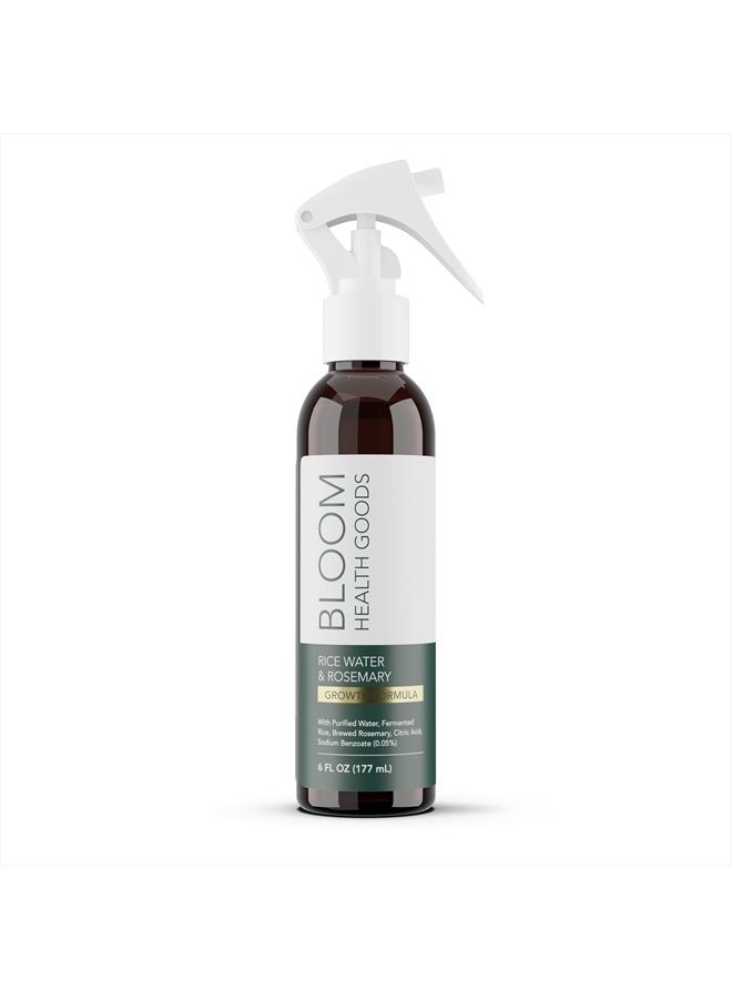 Bloom Health Goods – Rice Water & Brewed Rosemary Spray – Hair & Skin Serum – Strengthen, Moisturize & Thicken Naturally – for Dry, Oily, Flaky, Thinning, Damaged Hair Types