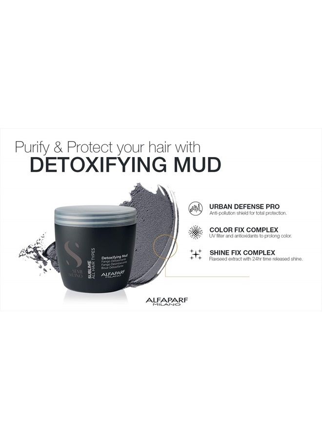 Semi Di Lino Sublime Detoxifying Deep Cleansing Mud Treatment - Safe on Color Treated Hair - Clay-Based Detox for Hair - Professional Salon Quality - 21.1 oz.