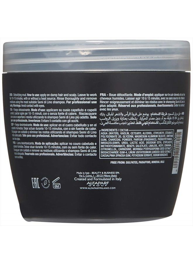 Semi Di Lino Sublime Detoxifying Deep Cleansing Mud Treatment - Safe on Color Treated Hair - Clay-Based Detox for Hair - Professional Salon Quality - 21.1 oz.