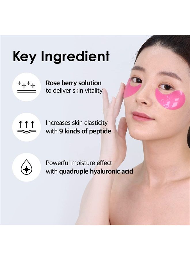 MEDI-PEEL Rose Peptide9 Ampoule Eye Patch 1.6g x 60 piece | Premium Hydrating Eye Patch, Anti-Wrinkle and Anti-Aging | Korean Skincare, For All Skin Types