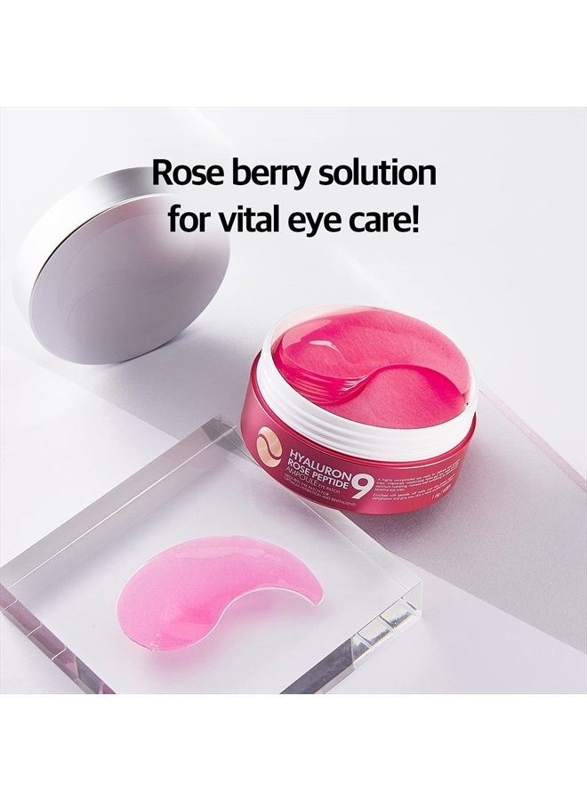 MEDI-PEEL Rose Peptide9 Ampoule Eye Patch 1.6g x 60 piece | Premium Hydrating Eye Patch, Anti-Wrinkle and Anti-Aging | Korean Skincare, For All Skin Types