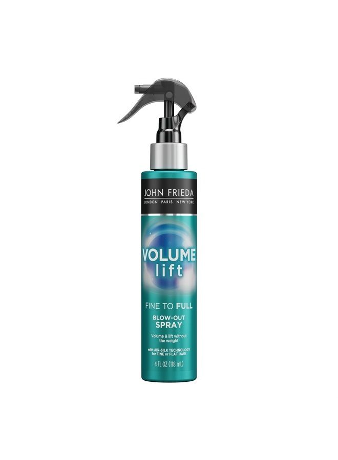 Volume Lift Fine to Full Blow-Out Spray for Fine Hair, Safe for Color-Treated Hair, Root Booster Volumizing Spray, 4 Ounces, with Air-Silk Technology (Packaging May Vary)